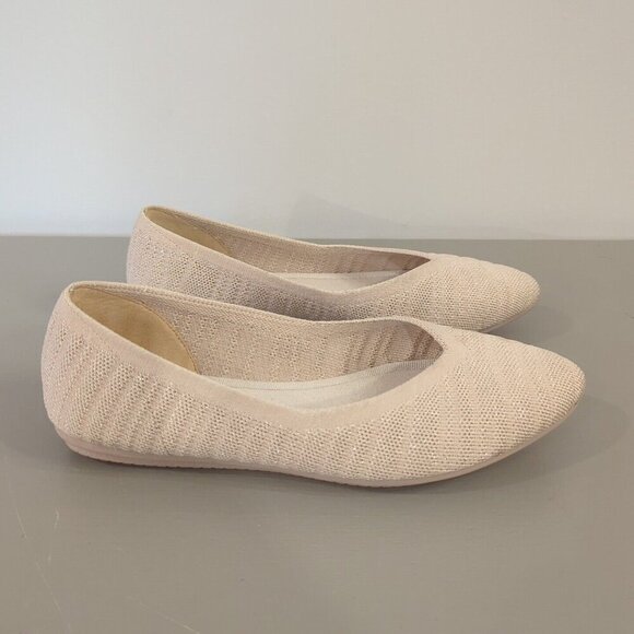 Kelly And Katie Fonzie 2 Ballet Flat Cream Washable Pointy Toe Size 6.5M - Picture 2 of 9